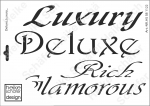 Schablone-Stencil A4 040-1122 Deluxe, Luxury